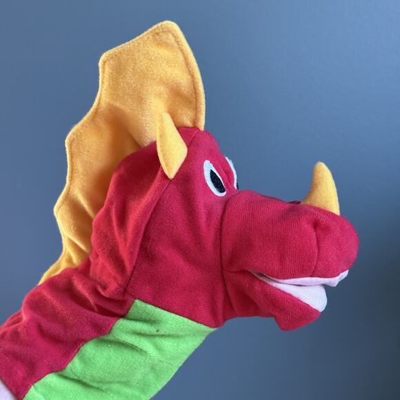 Dragon Hand Puppet Toy Plush VBS Reading Learning Home School - Picture 1 of 8